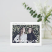 Modern Sage Foliage Bridesmaid Vorschlag Card Einladungspostkarte (Stehend Vorderseite)