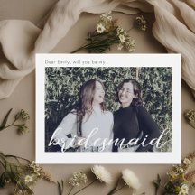 Modern Sage Foliage Bridesmaid Vorschlag Card