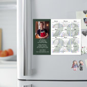 Modern Sage Green 2026 Calendar Foto Magnetic Magnetkarte