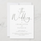 Modern Sage Green and White Simple Wedding Einladung (Vorderseite)