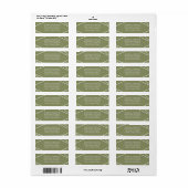 Modern Sage Green and White Wedding Address Label (Vorne)