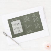 Modern Sage Green Boho Logo 4OZ Cosmetic Bottle Rechteckiger Aufkleber (Umschlag)