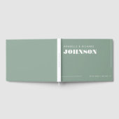 Modern Sage Green Bold Typografy Minimal Wedding Gästebuch (Voll)