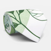 Modern Sage Green Botanical Leaf Pattern Krawatte (Gerollt)