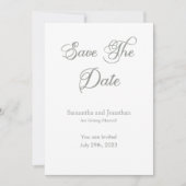 Modern Sage Green Calligraphy Save the Date Card Einladung (Vorderseite)