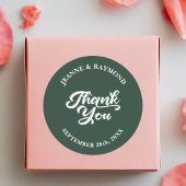 Modern Sage Green Custom Wedding Vielen Dank für I Runder Aufkleber
