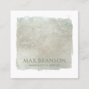 Modern Sage Green Earring Display Card Quadratische Visitenkarte