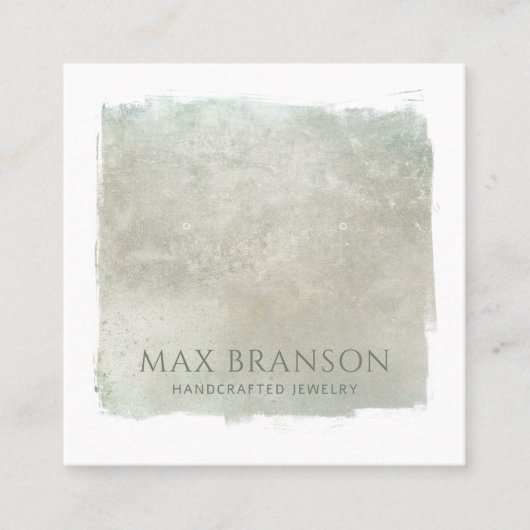 Modern Sage Green Earring Display Card Quadratische Visitenkarte (Vorderseite)