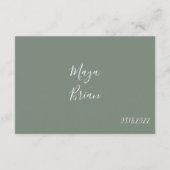 Modern Sage Green Encryption Card Begleitkarte (Rückseite)