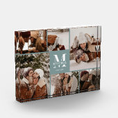 Modern Sage Green Family Foto Collage Keepake (Links)