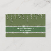 Modern Sage Green Glitzer Visitenkarte (Vorderseite)