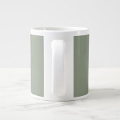 Modern Sage Green God First Faith Saying Slogan Jumbo-Tasse (Rückseite)