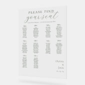 Modern Sage Green Hochzeitssessencharts Acrylschild (Winkel)