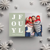 Modern Sage Green Joyce Foto Weihnachten