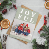 Modern Sage Green Joyce Foto Weihnachten