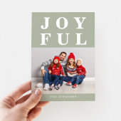 Modern Sage Green Joyce Foto Weihnachten