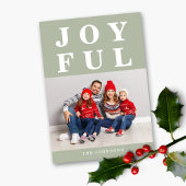 Modern Sage Green Joyce Foto Weihnachten