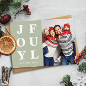 Modern Sage Green Joyce Foto Weihnachten