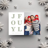 Modern Sage Green Joyful Ein Foto Weihnachten