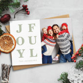 Modern Sage Green Joyful Ein Foto Weihnachten