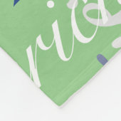 Modern Sage Green Long Name Repeating Pattern Fleecedecke (Ecke)
