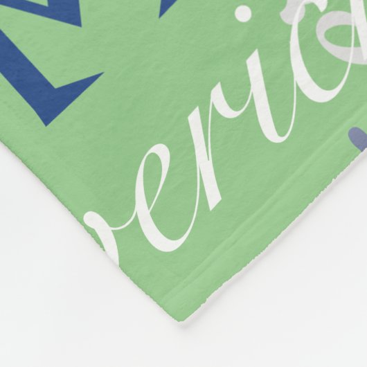 Modern Sage Green Long Name Repeating Pattern Fleecedecke (Ecke)