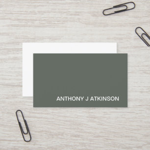 Modern Sage Green Minimalistisch Beruflich einfach Visitenkarte