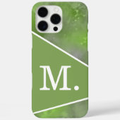 Modern Sage Green Monogram Case-Mate iPhone Hülle (Rückseite)