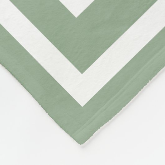Modern Sage Green Monogram Fleecedecke (Ecke)