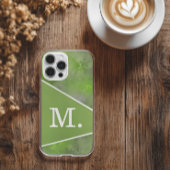 Modern Sage Green Monogram iPhone Hülle
