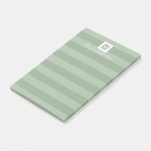 Modern Sage Green Monogram Post-it Klebezettel (angewinkelt)