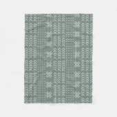 Modern Sage Green Mud Tuch Afrikanisches Muster Fleecedecke (Vorderseite)