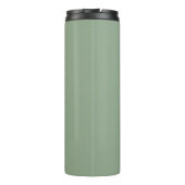 Modern Sage Green Personalisiert Black Typografy Thermosbecher (Rückseite)