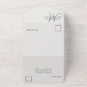 Modern Sage Green Photo Collage Wedding All In One Einladung (Außenbereich)