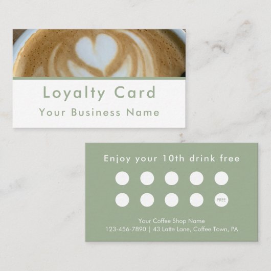 Modern Sage Green Photo Template Custom Treuekarte (Vorne/Hinten)