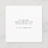 Modern Sage Green Quadratische Visitenkarte (Rückseite)