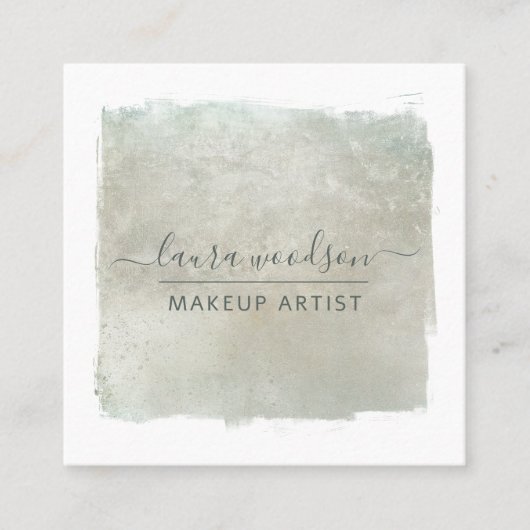 Modern Sage Green Quadratische Visitenkarte (Vorderseite)