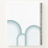 Modern Sage Green Retro Vintage Notizblock (Rückseite)