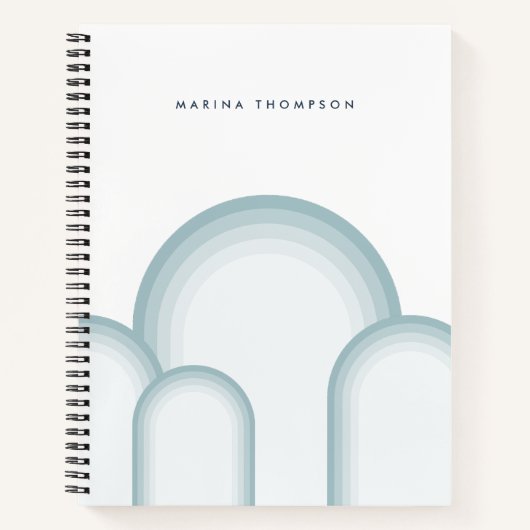 Modern Sage Green Retro Vintage Notizblock (Vorderseite)