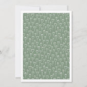 Modern Sage Green Script Baby Dusche Einladung (Rückseite)