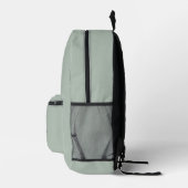 Modern Sage Green Script Monogram Bedruckter Rucksack (Rechts)