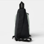 Modern Sage Green Script Monogram Crossbody Bag (Rückseite)