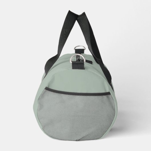 Modern Sage Green Script Monogram Duffle Bag (Rechts)