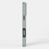 Modern Sage Green Script Monogram iPhone Hülle (Rechte Seite)