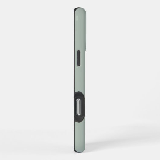 Modern Sage Green Script Monogram iPhone Hülle (Rechte Seite)