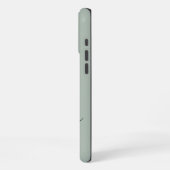 Modern Sage Green Script Monogram iPhone Hülle (Linke Seite)