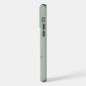 Modern Sage Green Script Monogram iPhone Hülle (Linke Seite)