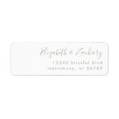 Modern Sage Green Script-Rücksendeadresse (Vorne)