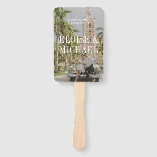 Modern Sage Green Script Wedding Ceremony Program Fächer (Vorderseite)