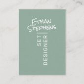 Modern Sage Green Simple Hand Letter Minimalistisc Visitenkarte (Vorderseite)